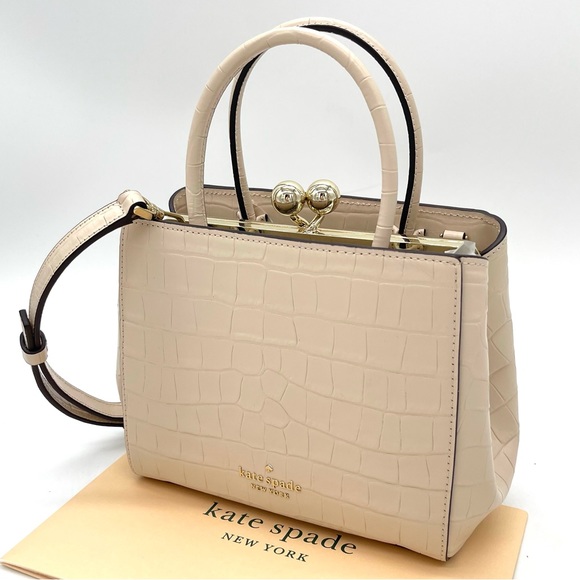 Kate Spade Amour Mini Frame Croco Leather Satchel Crossbody Bag - Picture 4 of 11